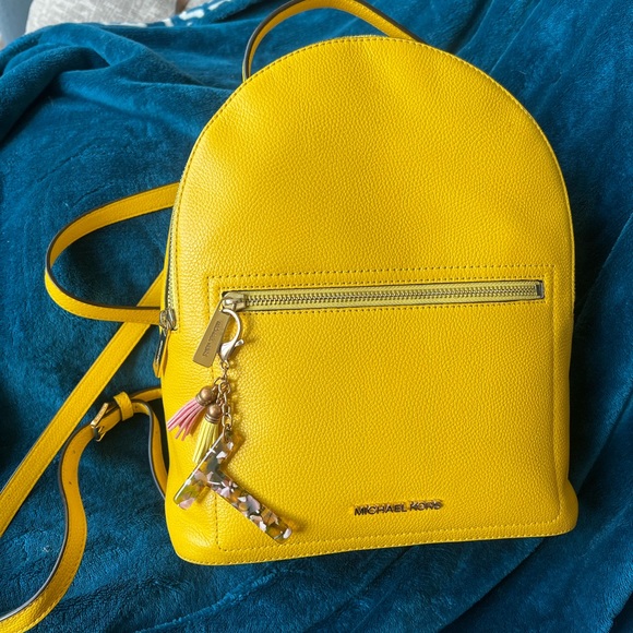 Michael Kors Vibrant Yellow Backpack - Picture 1 of 5